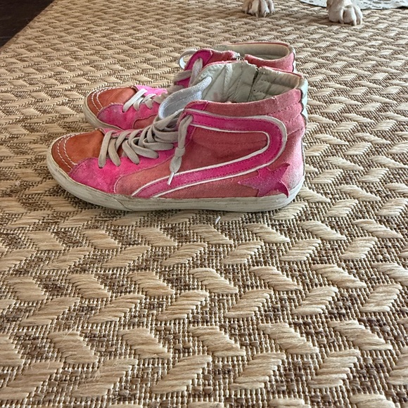 Golden Goose Pink and Orange Sneakers
